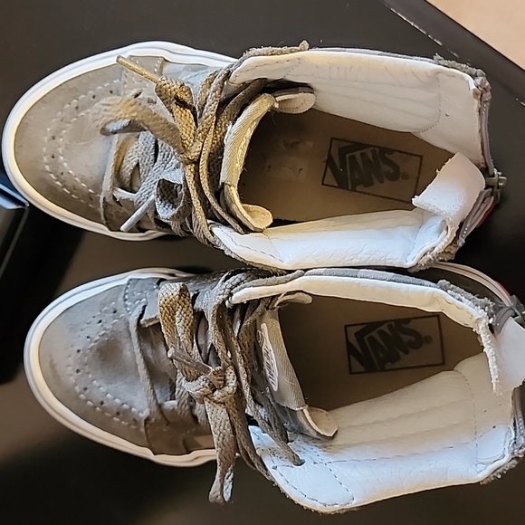 VANS Army Green Checkered SK8 Hi Top Sneakers US Kids Size 13 - Picture 8 of 9